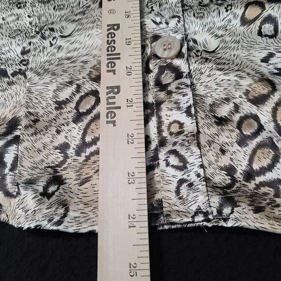 Antilia Femme Womens Button Up Blouse Multicolor Size Medium Polyester Blend - Picture 4 of 12